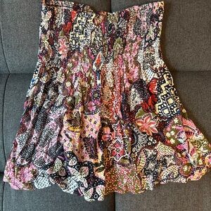 LOFT Multicolor Patchwork Mini Skirt